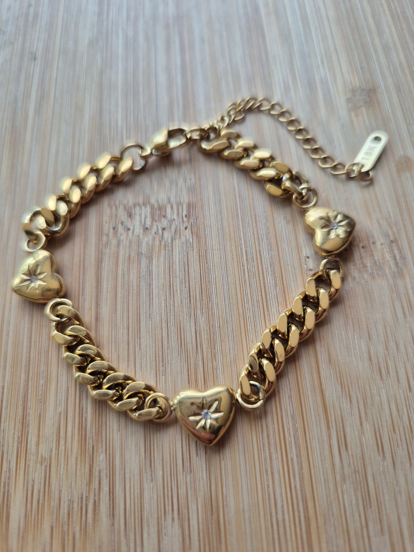 Pulsera cadena corazón