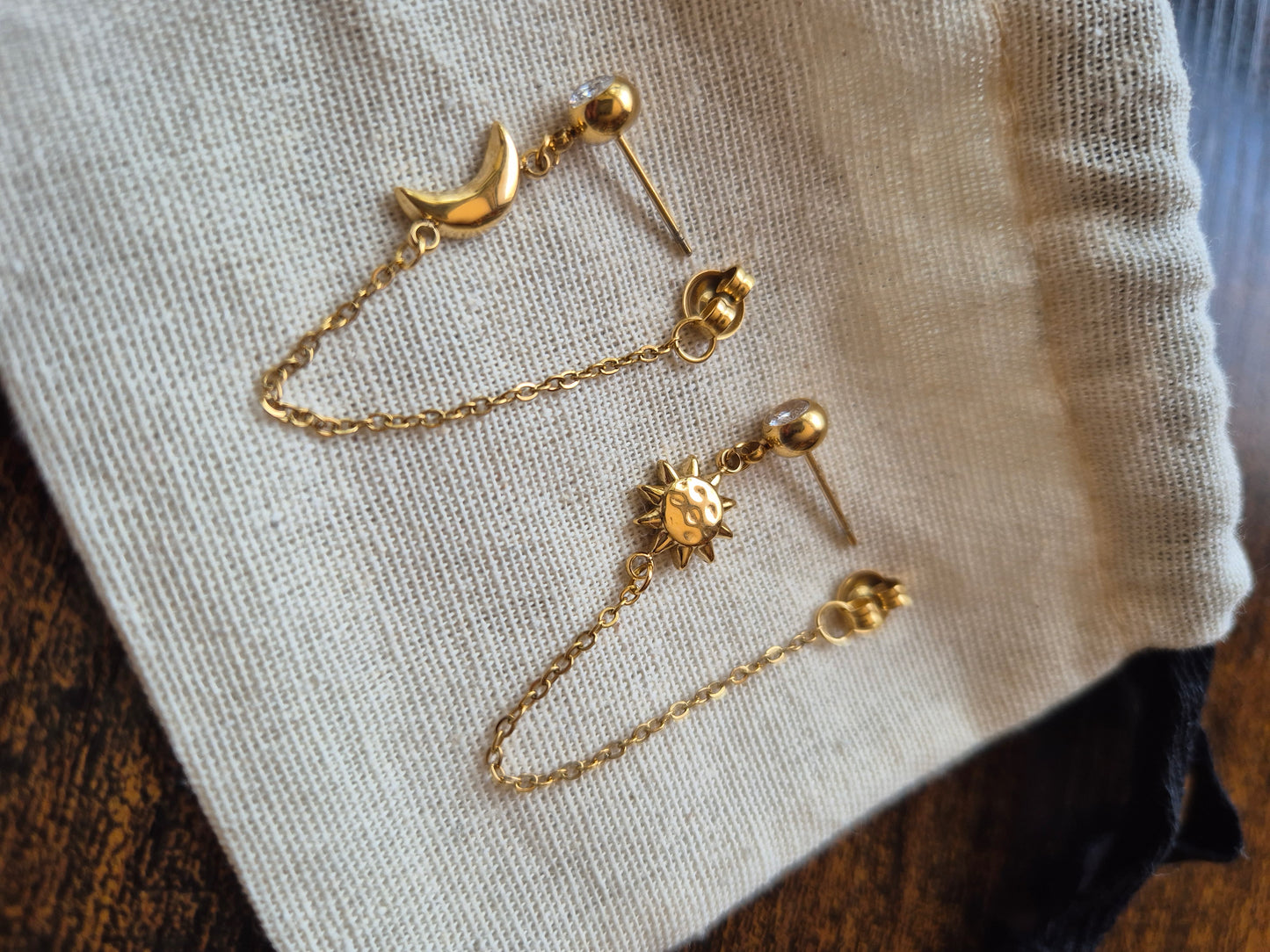 Aretes Sol y Luna