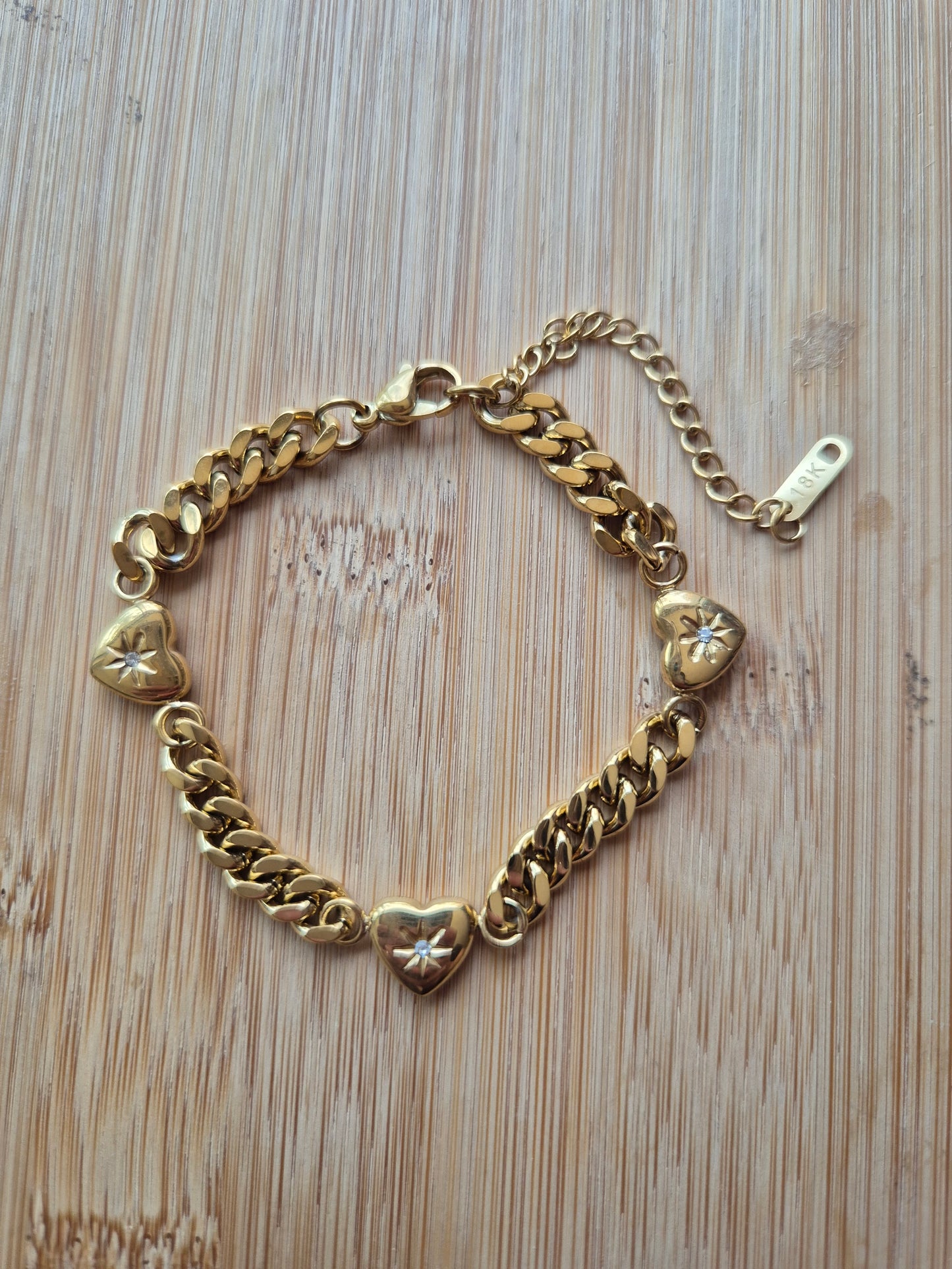 Pulsera cadena corazón