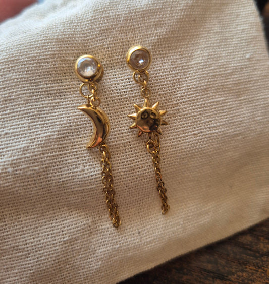 Aretes Sol y Luna
