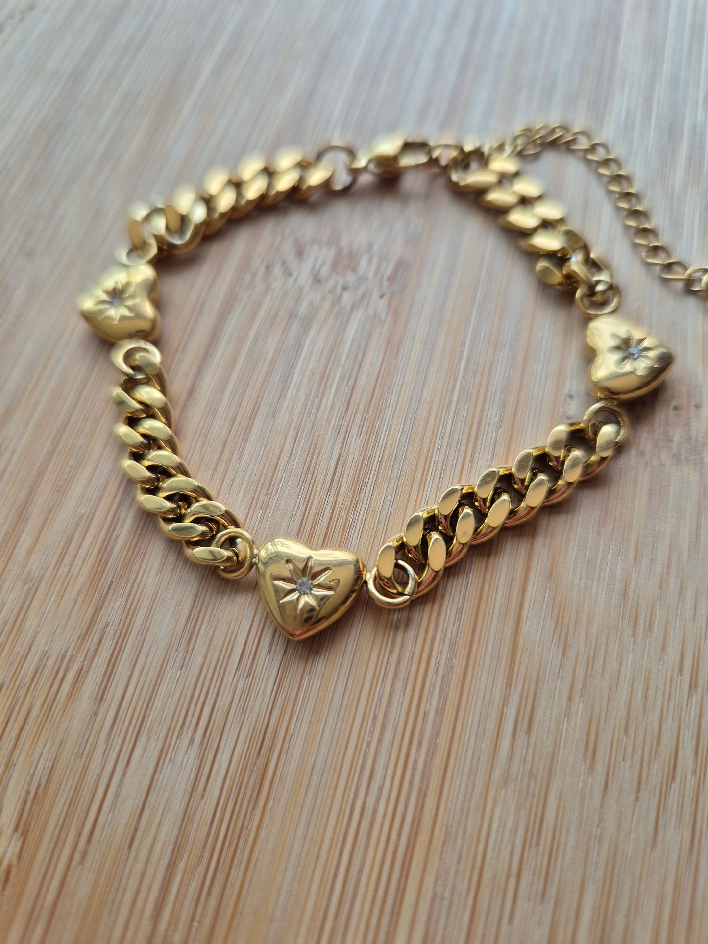 Pulsera cadena corazón