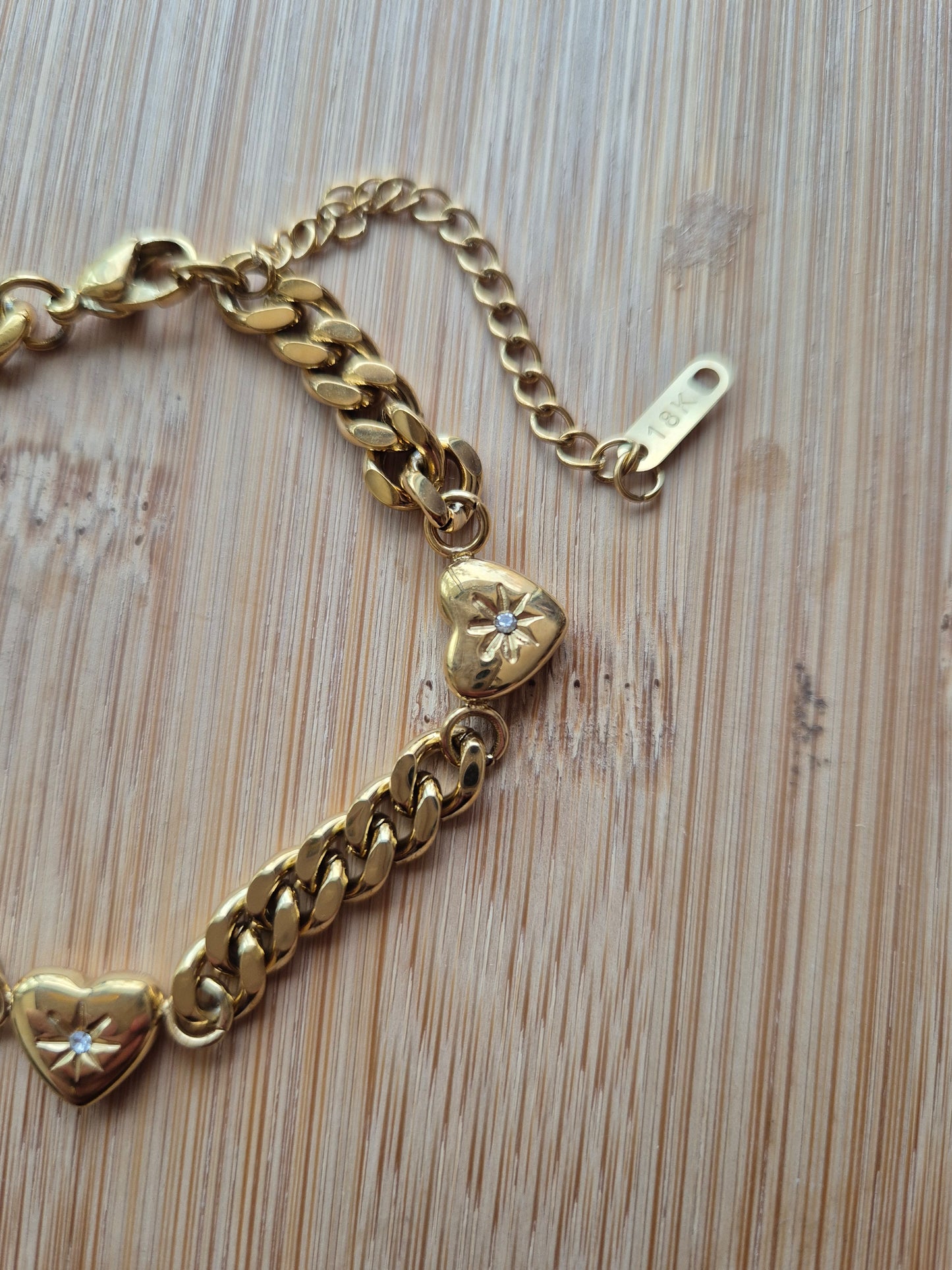 Pulsera cadena corazón